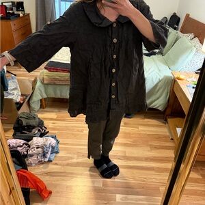 Women's Black Button-Up Jacket